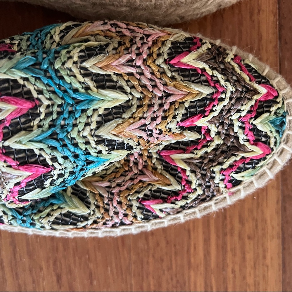 Vibrant Pink and Blue Chevron Sandals